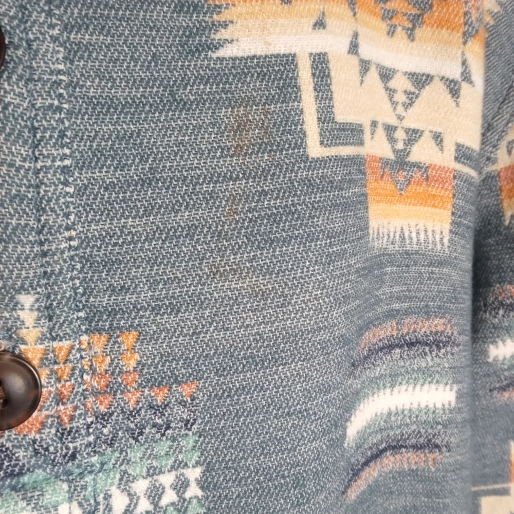 Pendleton Southwestern Print Hoodie Kangaroo Pocket Pullover Ranchwear Cabin Med - Picture 9 of 9